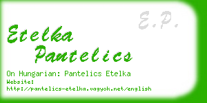 etelka pantelics business card